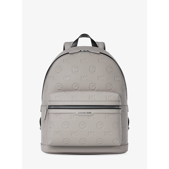 Michael Kors Cooper Medium Logo Debossed Dome Backpack, Men's Pearl Grey.