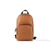 Michael Kors Cooper Medium Luggage Pebbled Leather Commuter Slingpack Book Bag