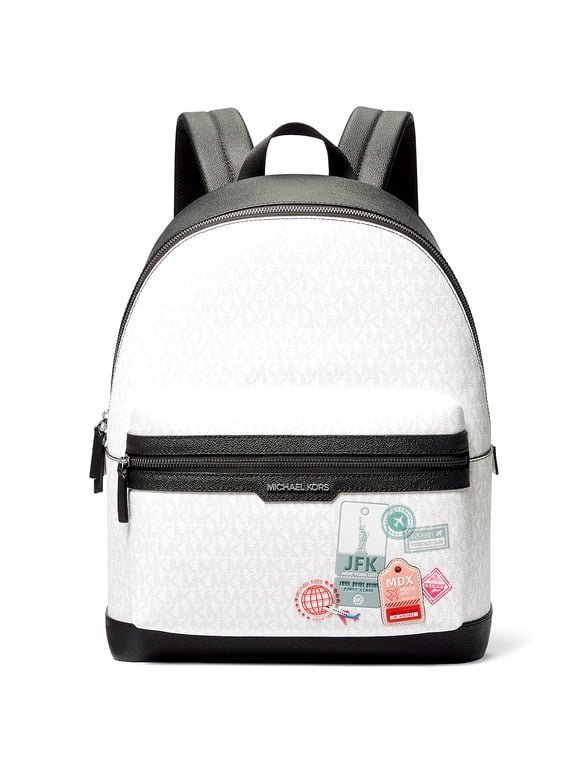 Cooper Men's Large Embellished Signature Logo Dome Backpack (Bright White / Black)