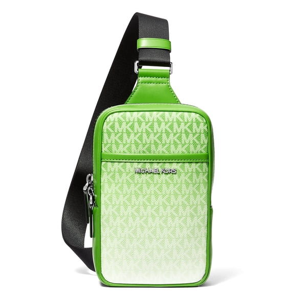 Michael Kors Cooper Men's Medium Ombré Logo Sling Pack (Jungle Green)