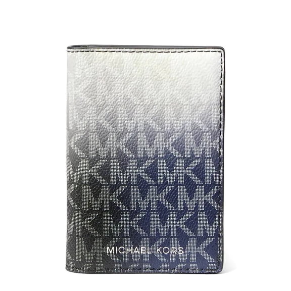 Michael Kors Cooper Men's Ombré Signature Logo Folding Card Case (Black Multi)