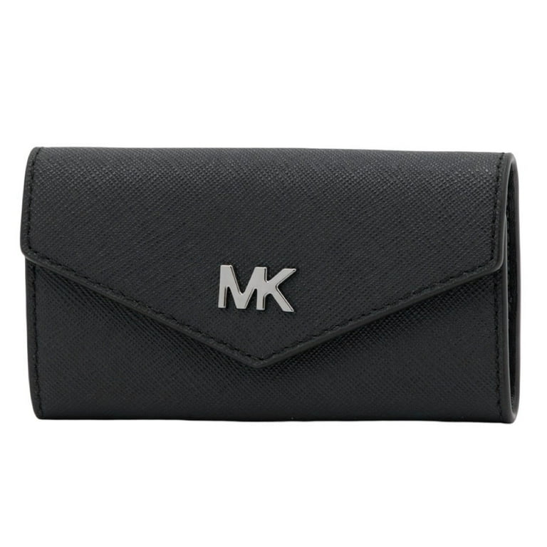 小物 MICHAEL MICHAEL KORS KEY CASE Michael Kors Cooper Saffiano Leather Key Case Organizer (Black