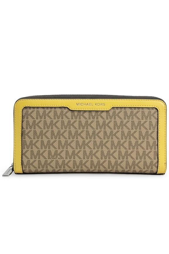 Cooper Signature Logo Zip-Around Wallet (Daisy Yellow Multi)
