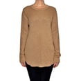 thumbnail image 1 of Michael Kors Cotton Blend Knit Long Sleeve Crew Neck Sweater (M, Dark Camel), 1 of 5