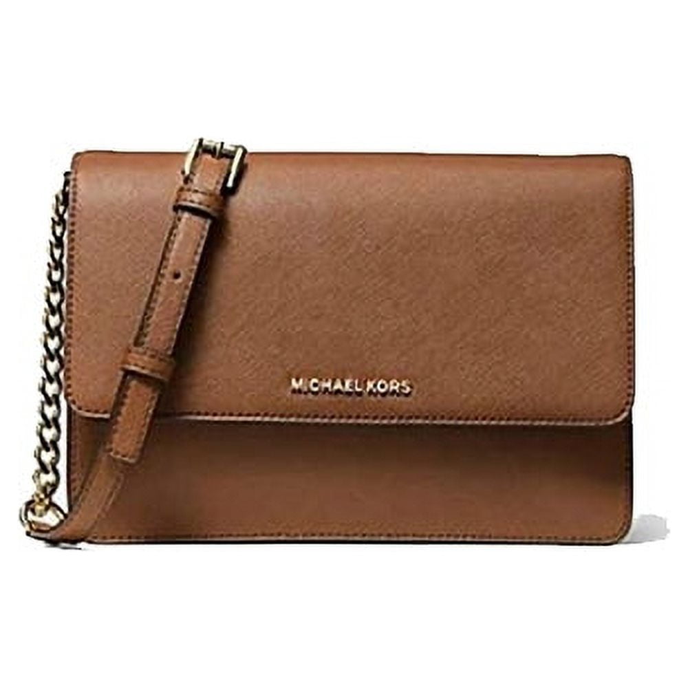 Michael Kors Daniela Large Saffiano Leather Crossbody Bag (black): Handbags