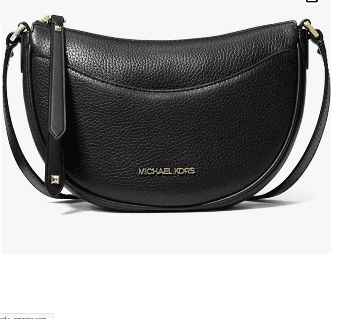 Michael Kors Dover Small Leather Crossbody Bag Purse Handbag (Black