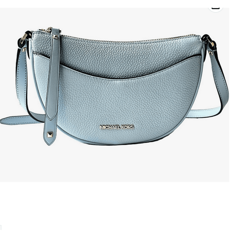 Michael Kors Dover Small Leather Crossbody Bag Purse Handbag Vista Blue