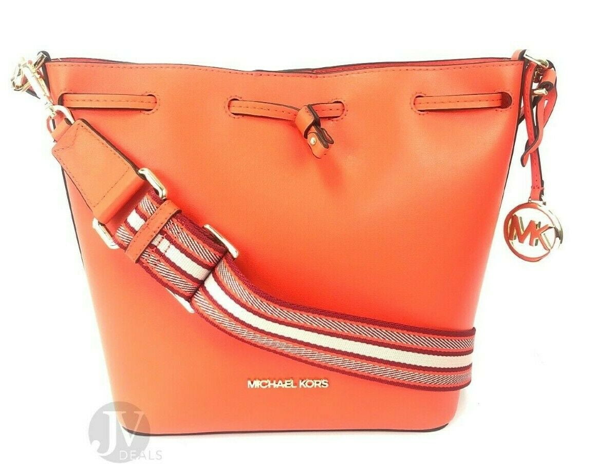 バッグ K Michael Kors Eden Leather Medium Bucket Shoulder Bag Purse