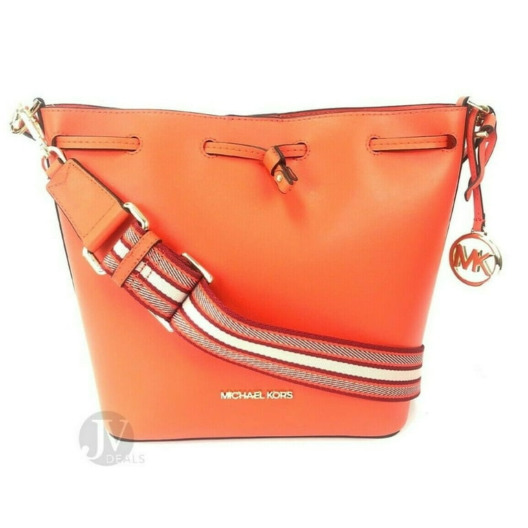 Michael Kors Eden Leather Medium Bucket Shoulder Bag Purse