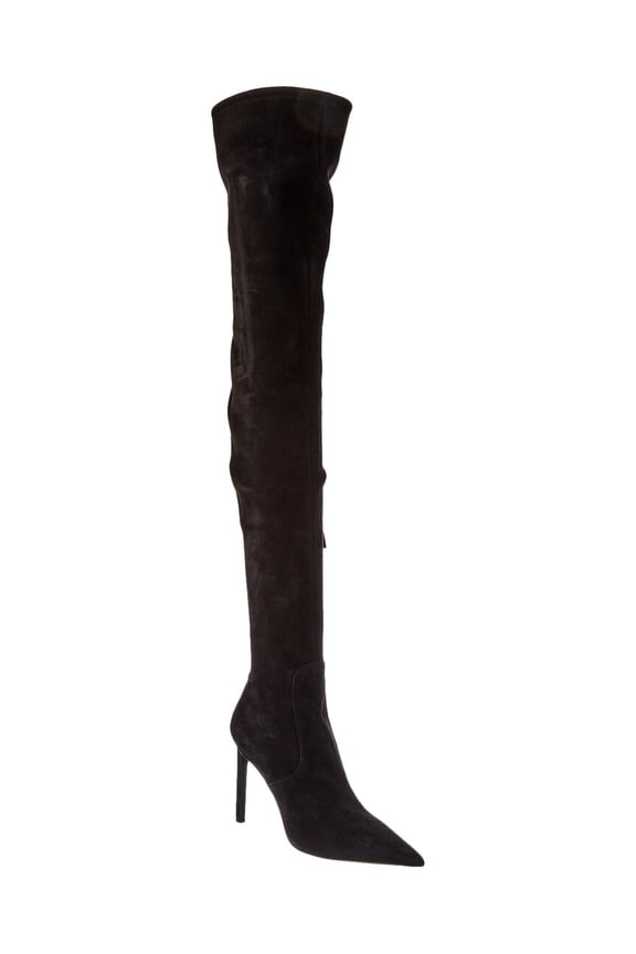 Elle Runway Suede Over-The-Knee Boot, 35.5, Black