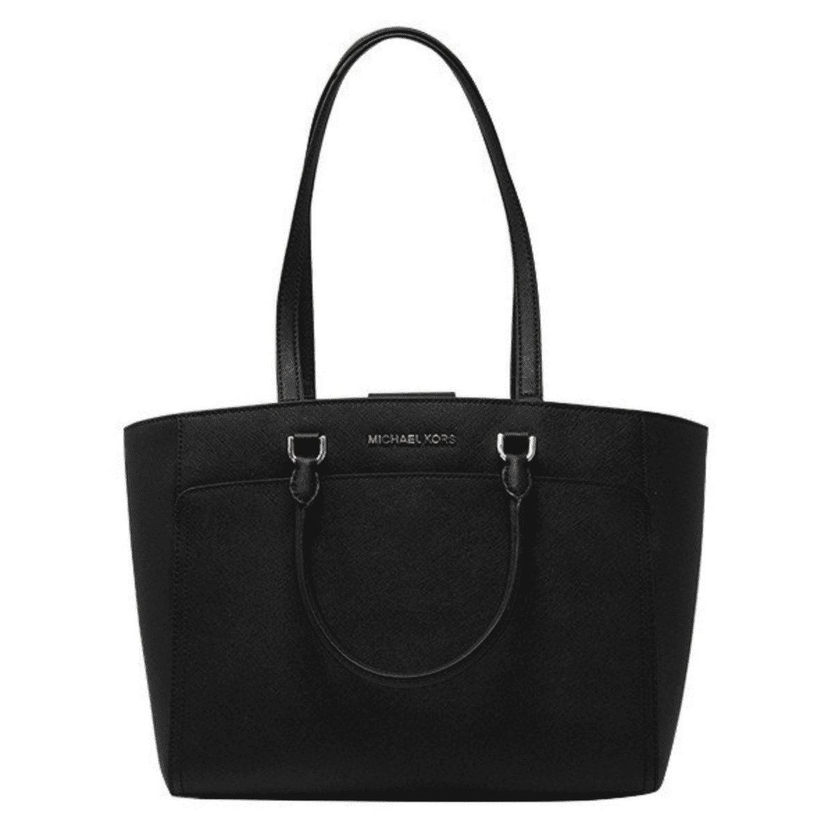 Michael Kors Emmy Double Handles Leather Handbag - Black