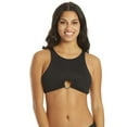 thumbnail image 1 of Michael Kors Essentials Solid Cropped Bikini Top Black SM, 1 of 1