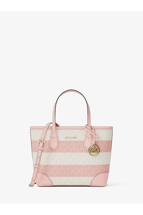 Eva Extra-Small Striped Signature Logo Convertible Tote Bag - Powder Blush