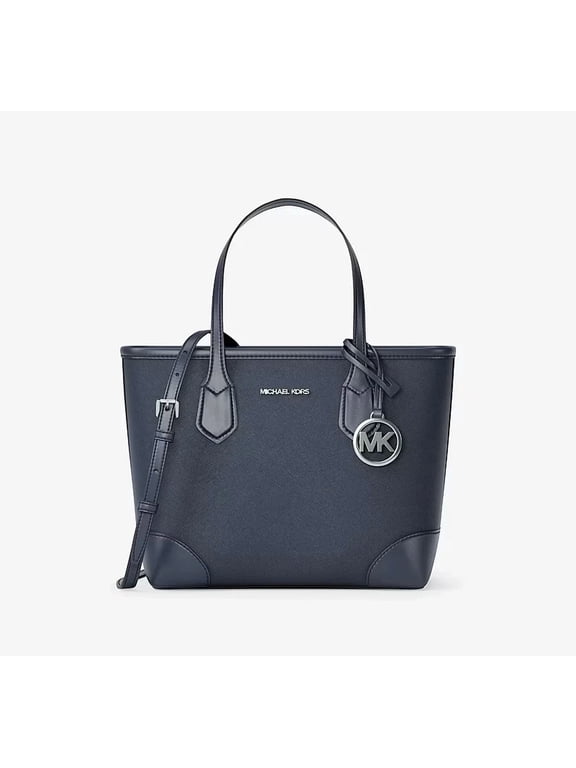 Eva Women Extra-Small Saffiano Leather Convertible Tote Bag Navy