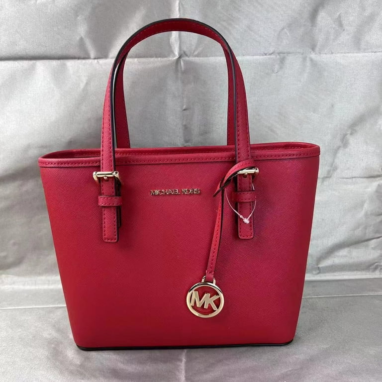 Michael Kors Pink Small Saffiano Leather Top Zip Tote Bag