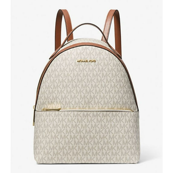 Michael Kors Female Medium PVC Front Pocket Backpack, Vanilla