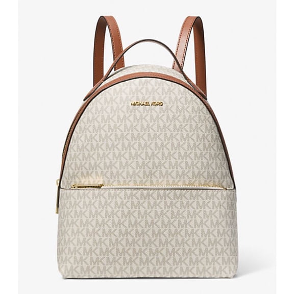 Michael Kors Female Medium PVC Front Pocket Backpack, Vanilla