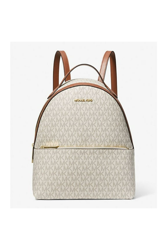 Female Medium PVC Front Pocket Backpack, Vanilla