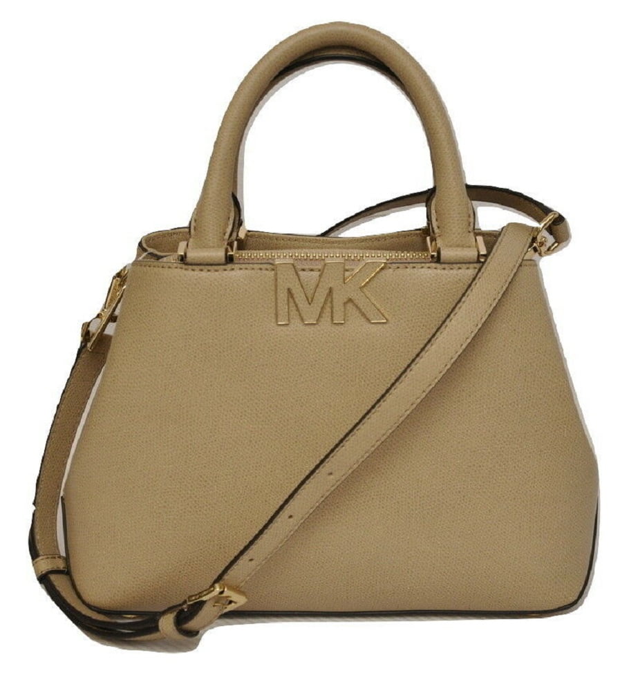 Michael Kors Reed Medium Belt Bucket Crossbody Handbag Brown MK Signature:  Handbags