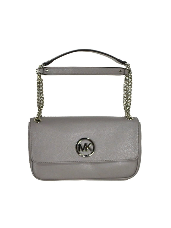 Fulton Small Shoulder Flap Handbag in Ash Grey