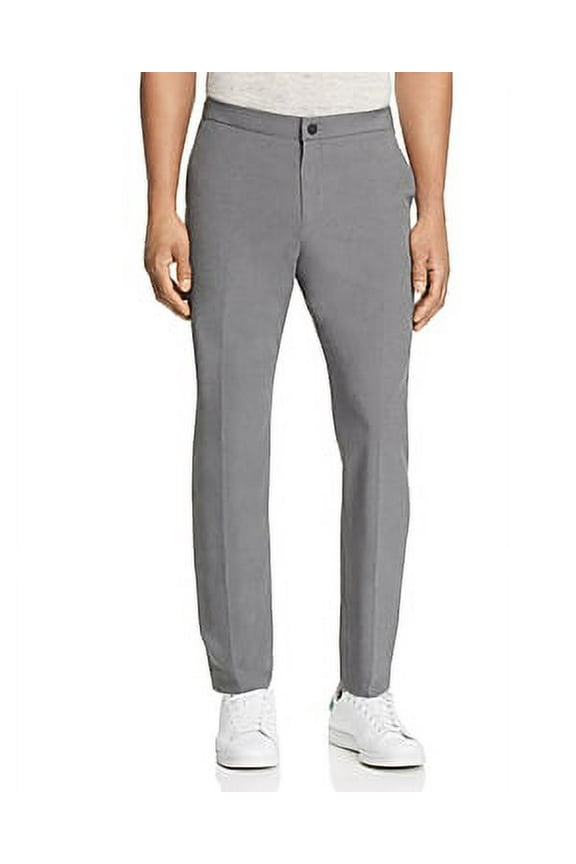 GREY Mel Elasticized-Waist Regular Fit Pants, US 32x32