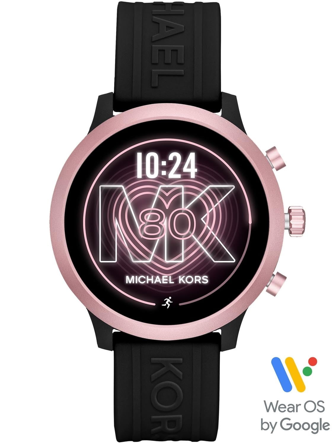blæk systematisk Avenue Michael Kors - Access MKGO Smartwatch 43mm Aluminum - Black With Black Band  - Walmart.com