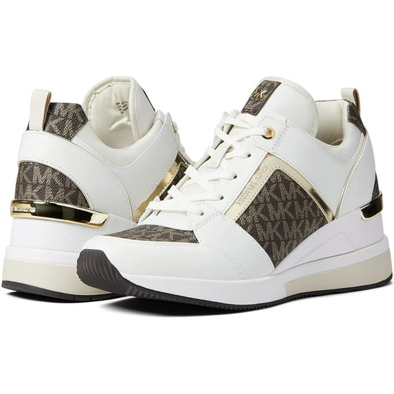 Michael Kors Georgie Trainer Optic White Multi 2 6 M