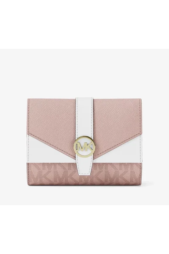 Greenwich Medium Envelope Trifold Wallet Signature Powder Blush