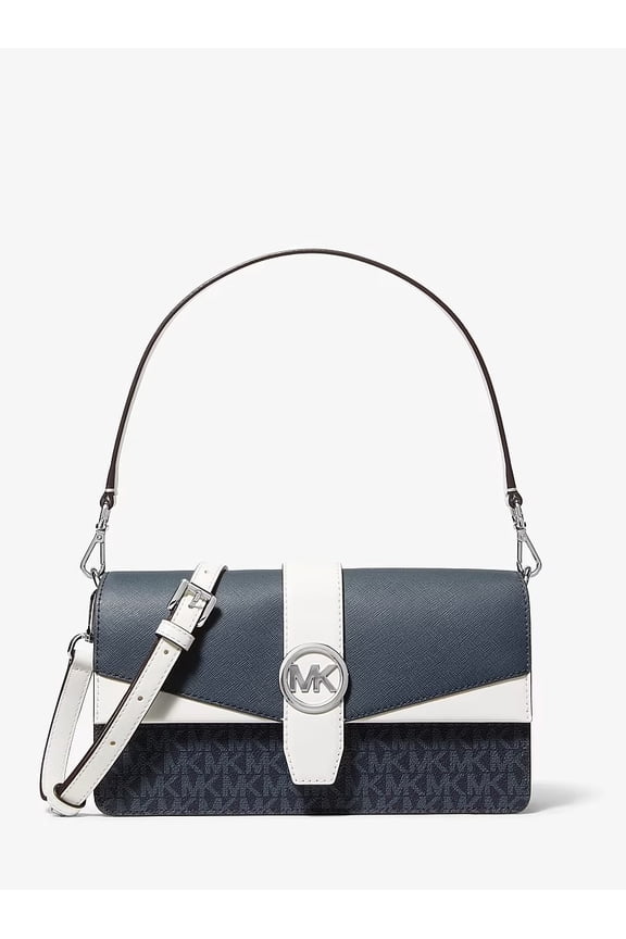 Greenwich Medium Signature Logo Convertible Shoulder Bag - Admirl Multi