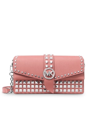 Greenwich Medium Leather Convertible Shoulder Bag, Rose