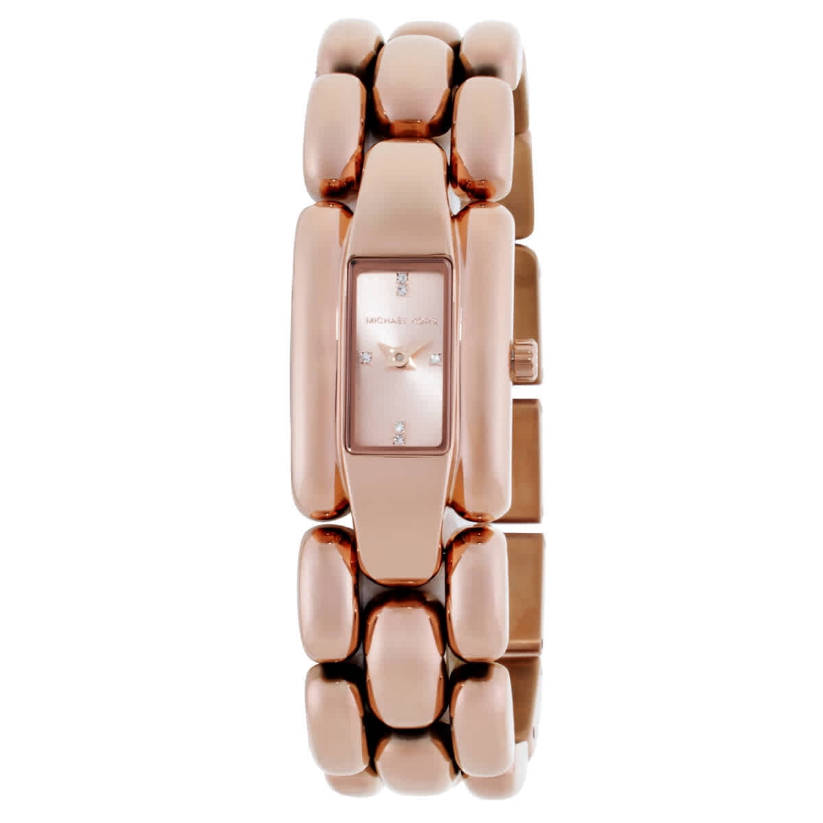 NWT Michael Kors Hally Quartz Rose Gold Dial Ladies Watch Michael Kors Hally Rose Gold Watch MK4954 : Amazon.in: Watches main image 2
