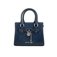 thumbnail image 1 of Michael Kors Hamilton XS Navy Snake Satchel Crossbody Bag Purse, 1 of 6