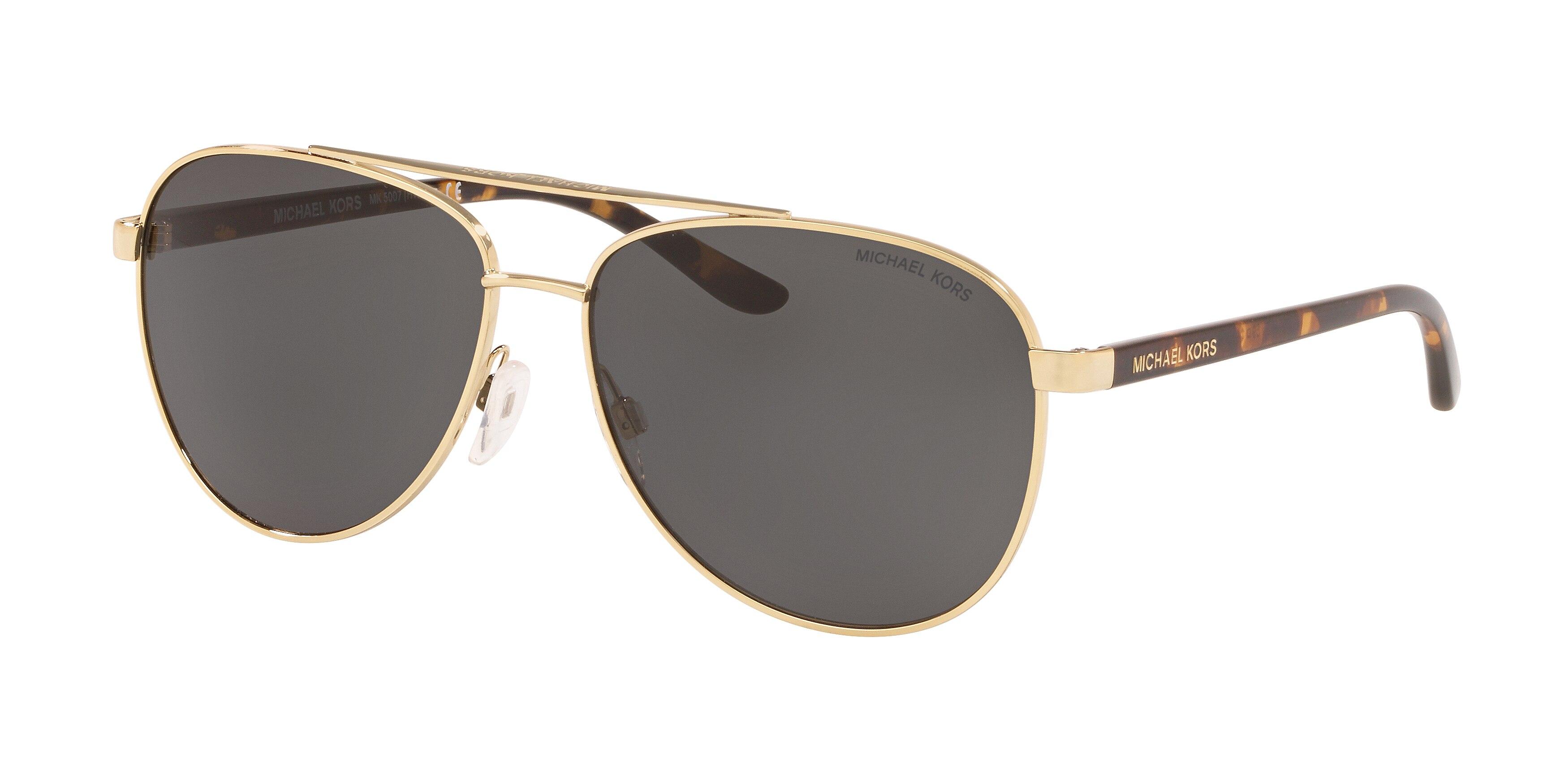 Michael Kors Hvar MK 5007 Metal Womens Aviator Sunglasses Light Gold 59mm Adult - image 1 of 3