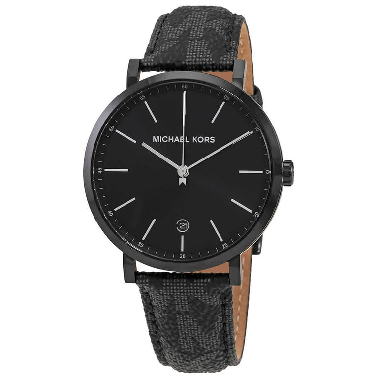 Michael kors watch black strap hot sale