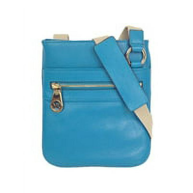 Michael Kors Jamesport Leather Swingpack Crossbody Tile Blue
