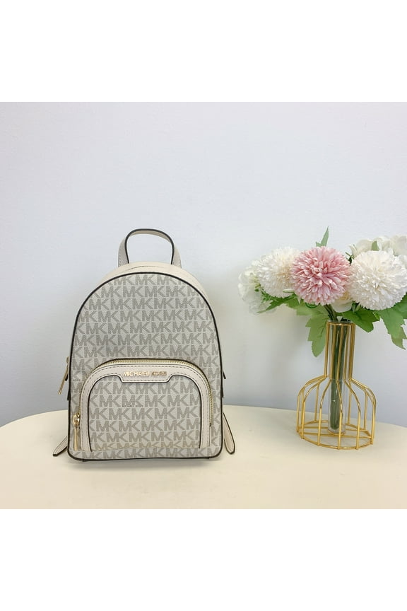 Jaycee XS Convertible Zip Pocket Backpack Bag Vanilla Light Cream