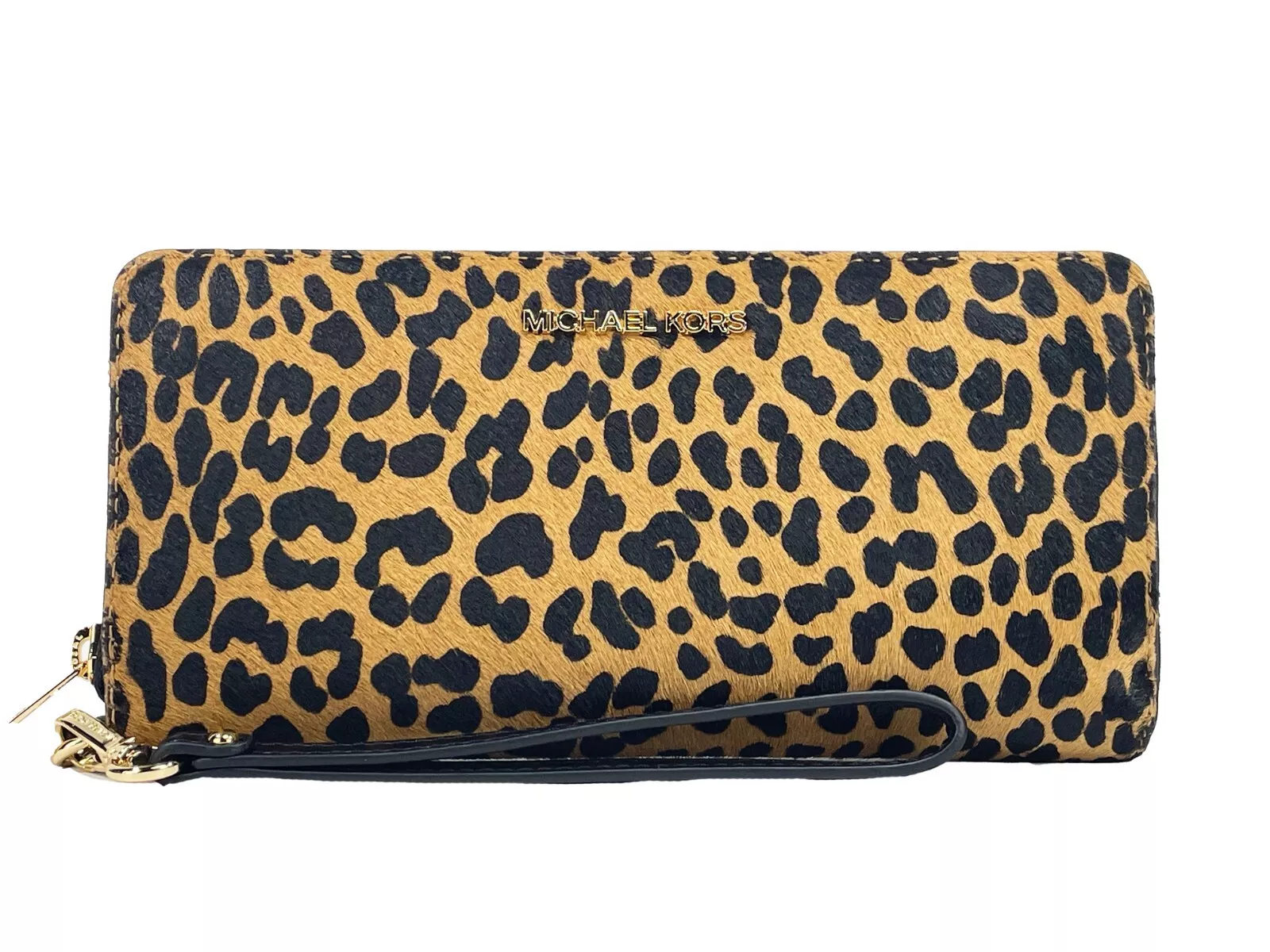 即発可【MK】Jet set double zip wristlet leopard★レパード柄 Michael Kors Jet Set Double Zip Smartphone Wristlet | Dillard's