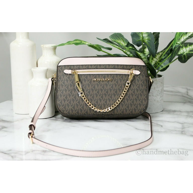 Michael Kors Large Jet Set Item East West Zip Chain Crossbody Brown