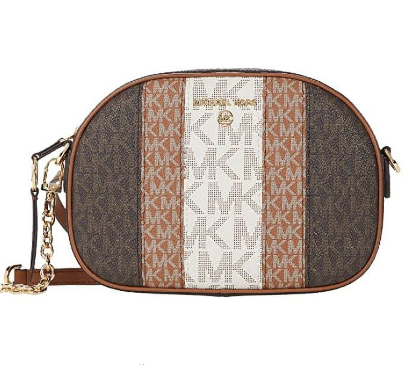 Buy Michael Kors Women Brown Double-Zip Camera Crossbody Bag With