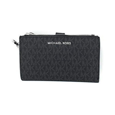Michael Kors Jet Set Double Zip Wristlet Black Pvc