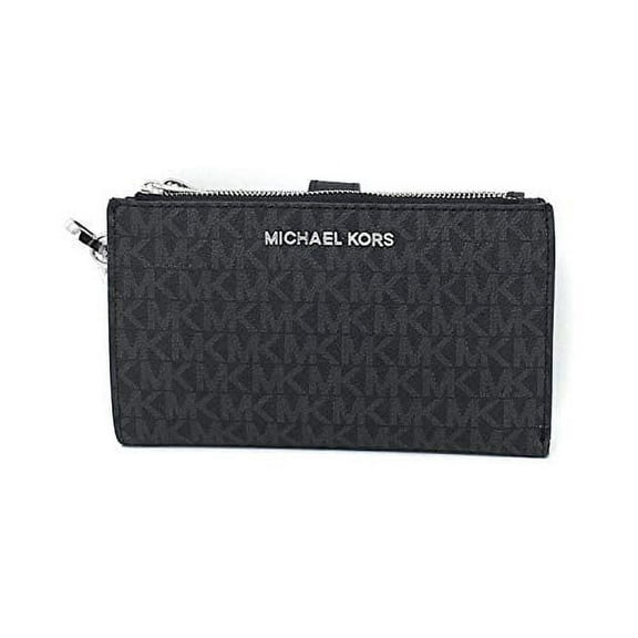Michael Kors Jet Set Double Zip Wristlet Black Pvc