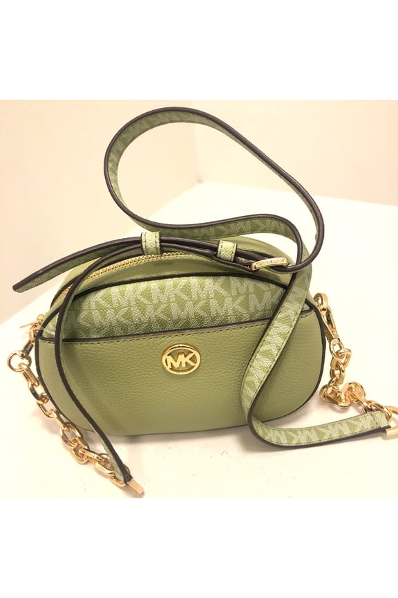 Jet Set Glam Smalll Crossbody Bag Purse Leather Handbag Light Sage