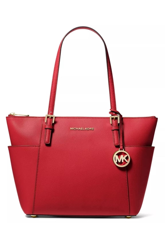Jet Set Item East West Zip Top Tote One Size , Crimson