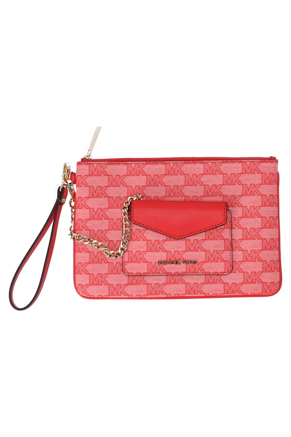 Jet Set Item Large 2 In 1 Card Case Wristlet Clutch Dark Sangria MK