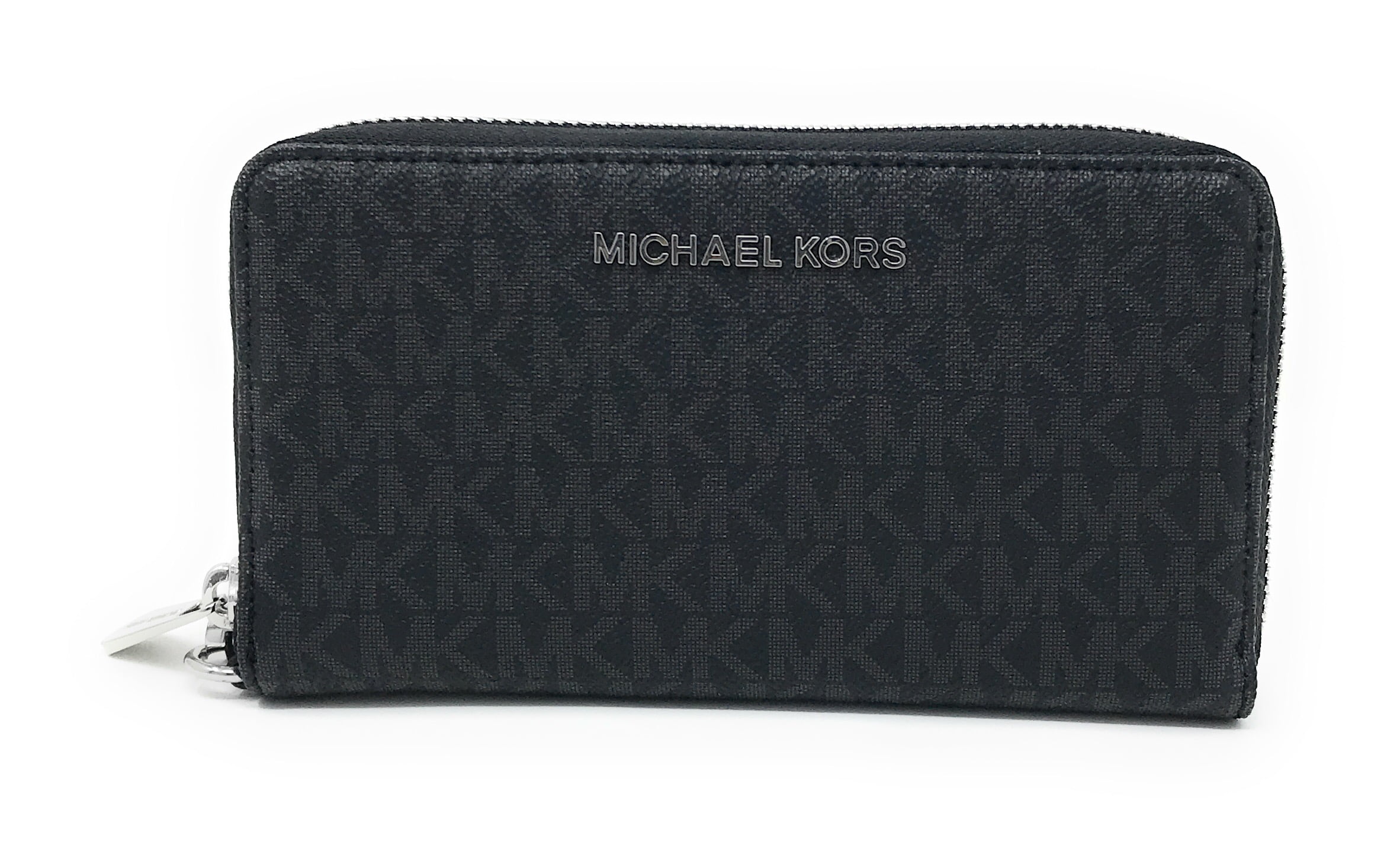 Michael Michael Kors Large Flap Monogram Phone Wristlet Vancream
