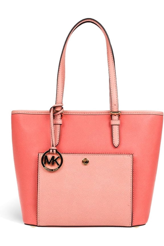 Jet Set Item Medium Snap Pocket Tote, Pink Grapefruit/Peach