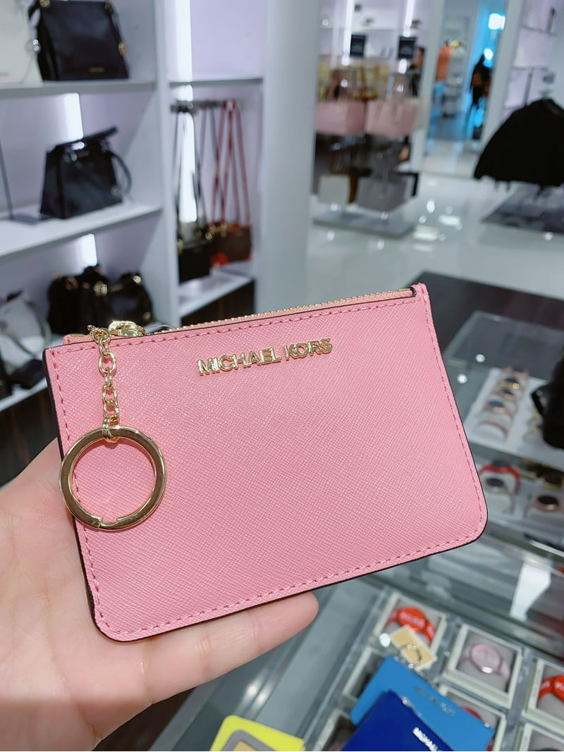 Michael Kors Coin Pouch, ID Card Holder, Saffiano Leather