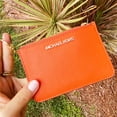 thumbnail image 1 of Michael Kors Jet Set Key Ring Top Zip Coin Pouch ID Card Holder Clementine, 1 of 4
