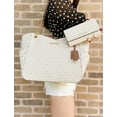 thumbnail image 1 of Michael Kors Jet Set Large Chain Shoulder Tote + Trifold Wallet Vanilla Mk, 1 of 3