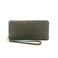 thumbnail image 1 of Michael Kors Jet Set Large Continental Travel Clutch Wristlet Wallet [Brown Signature], 1 of 2